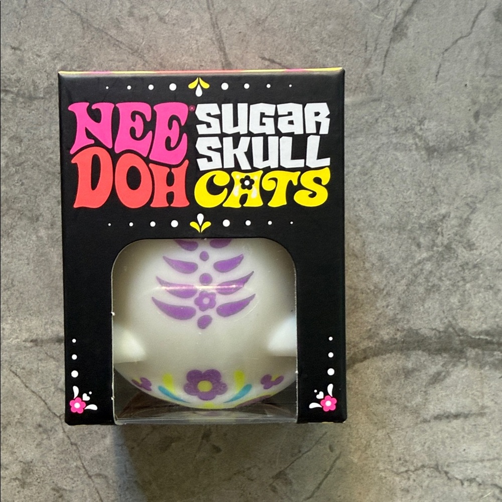 SUPER RARE Needoh Sugar Skull Cats Squishy Toy